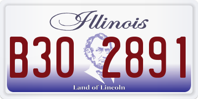 IL license plate B302891