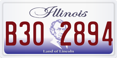 IL license plate B302894