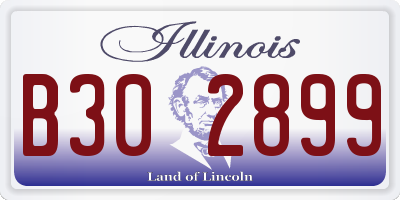 IL license plate B302899