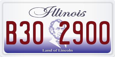 IL license plate B302900