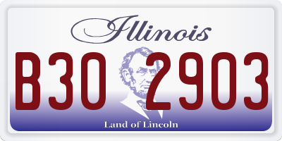 IL license plate B302903