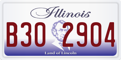 IL license plate B302904
