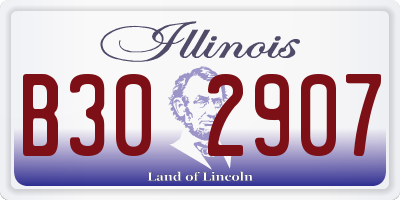IL license plate B302907