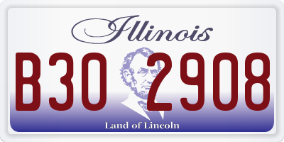 IL license plate B302908