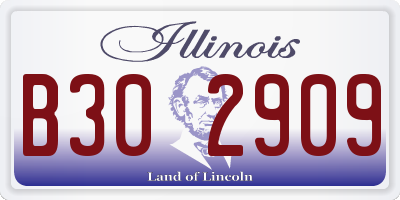 IL license plate B302909