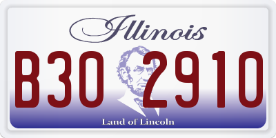 IL license plate B302910