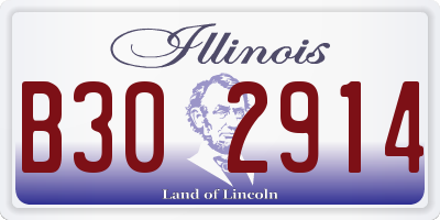 IL license plate B302914