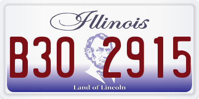 IL license plate B302915