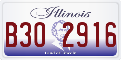 IL license plate B302916