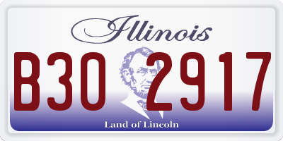 IL license plate B302917