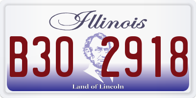 IL license plate B302918
