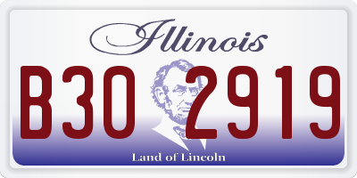 IL license plate B302919