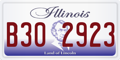 IL license plate B302923