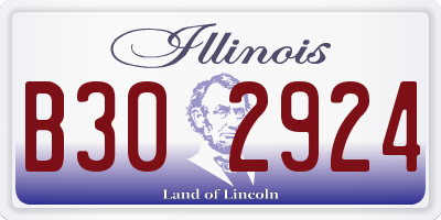 IL license plate B302924