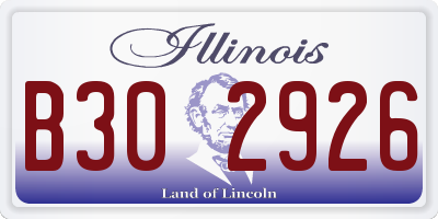 IL license plate B302926