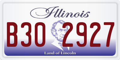 IL license plate B302927
