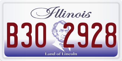 IL license plate B302928