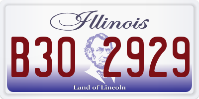 IL license plate B302929