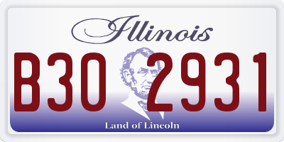 IL license plate B302931