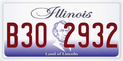 IL license plate B302932