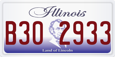 IL license plate B302933