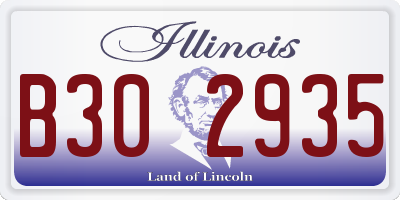 IL license plate B302935