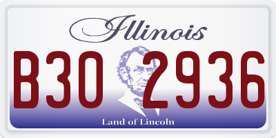 IL license plate B302936