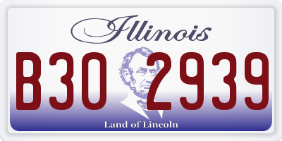 IL license plate B302939
