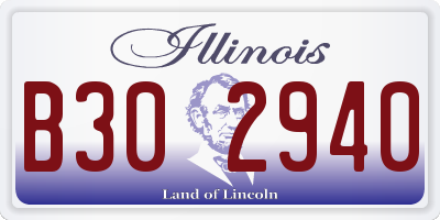 IL license plate B302940