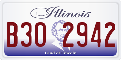 IL license plate B302942