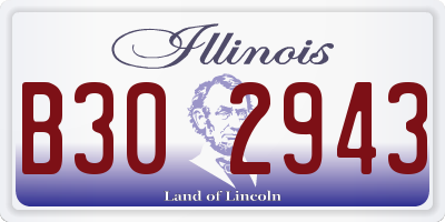 IL license plate B302943