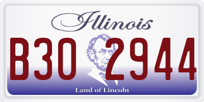 IL license plate B302944