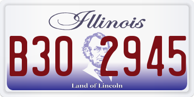 IL license plate B302945