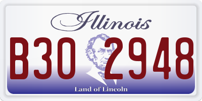 IL license plate B302948