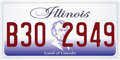 IL license plate B302949