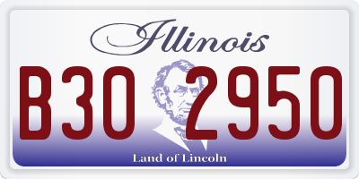 IL license plate B302950