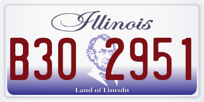 IL license plate B302951