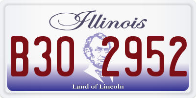 IL license plate B302952