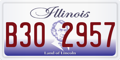 IL license plate B302957