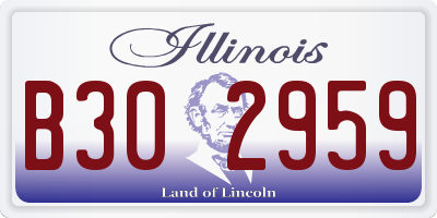 IL license plate B302959