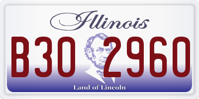 IL license plate B302960