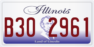 IL license plate B302961