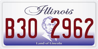 IL license plate B302962
