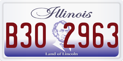 IL license plate B302963