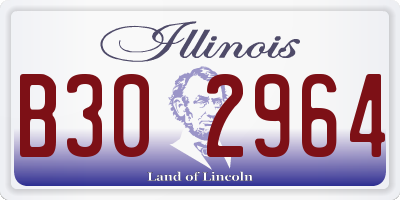 IL license plate B302964