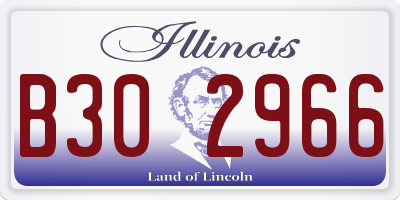 IL license plate B302966