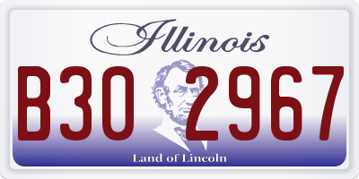 IL license plate B302967