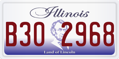 IL license plate B302968