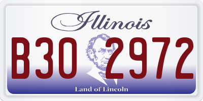 IL license plate B302972