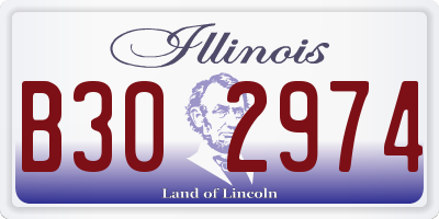 IL license plate B302974